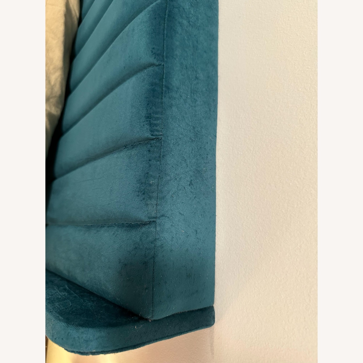 Willa Arlo Blue Velvet Platform Bed - image-3