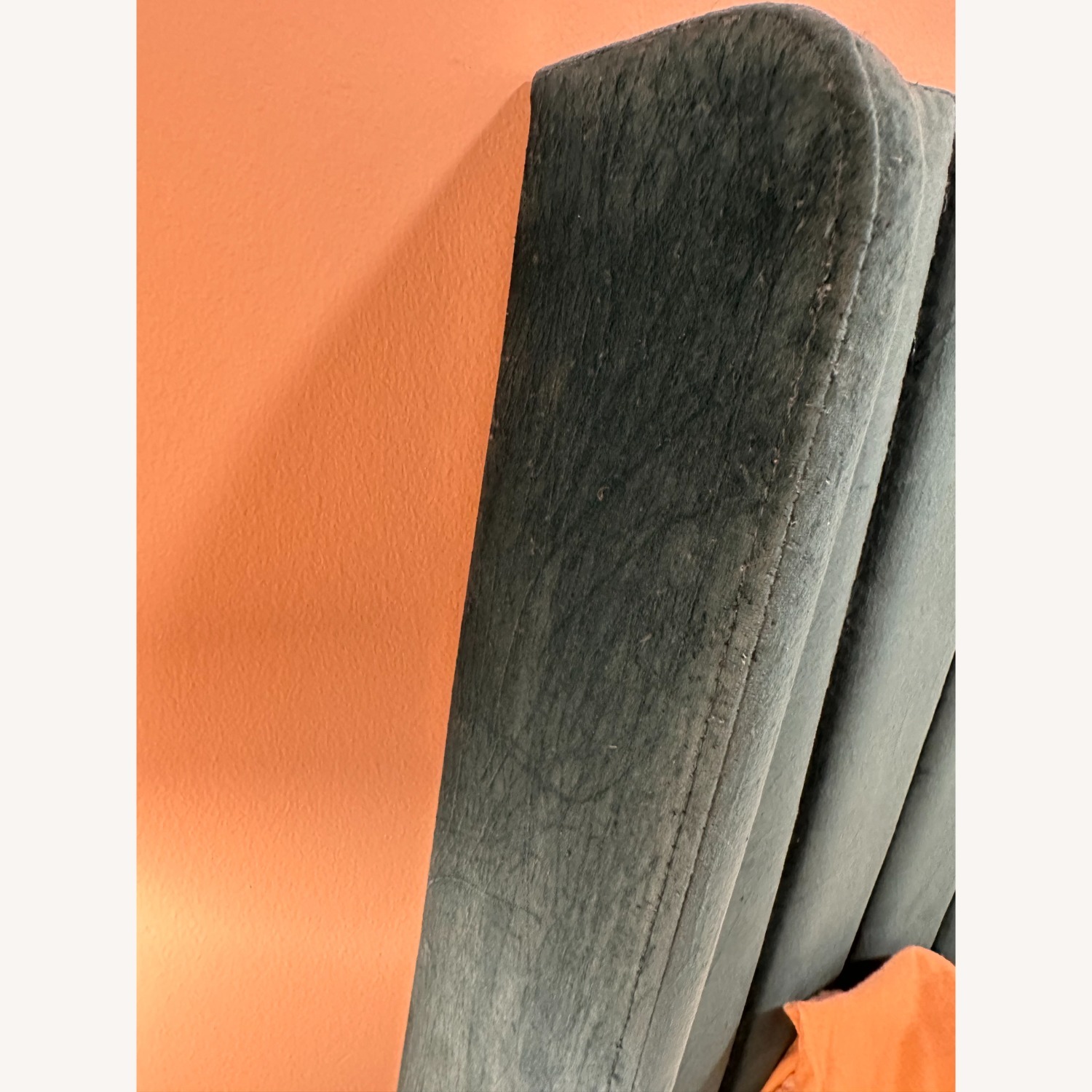 Willa Arlo Blue Velvet Platform Bed - image-4