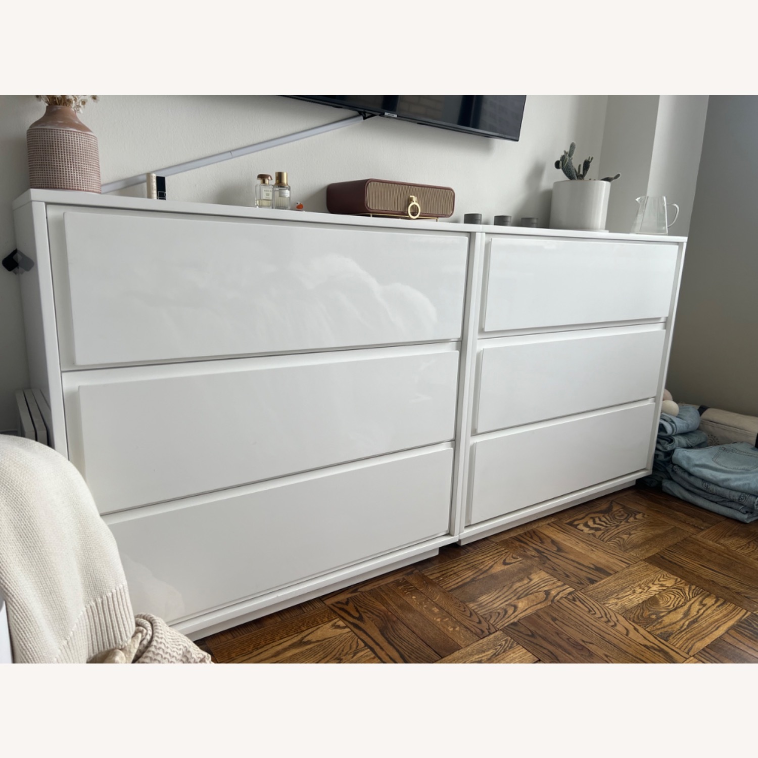 CB2 Gallery 3-Drawer White Dresser - image-1