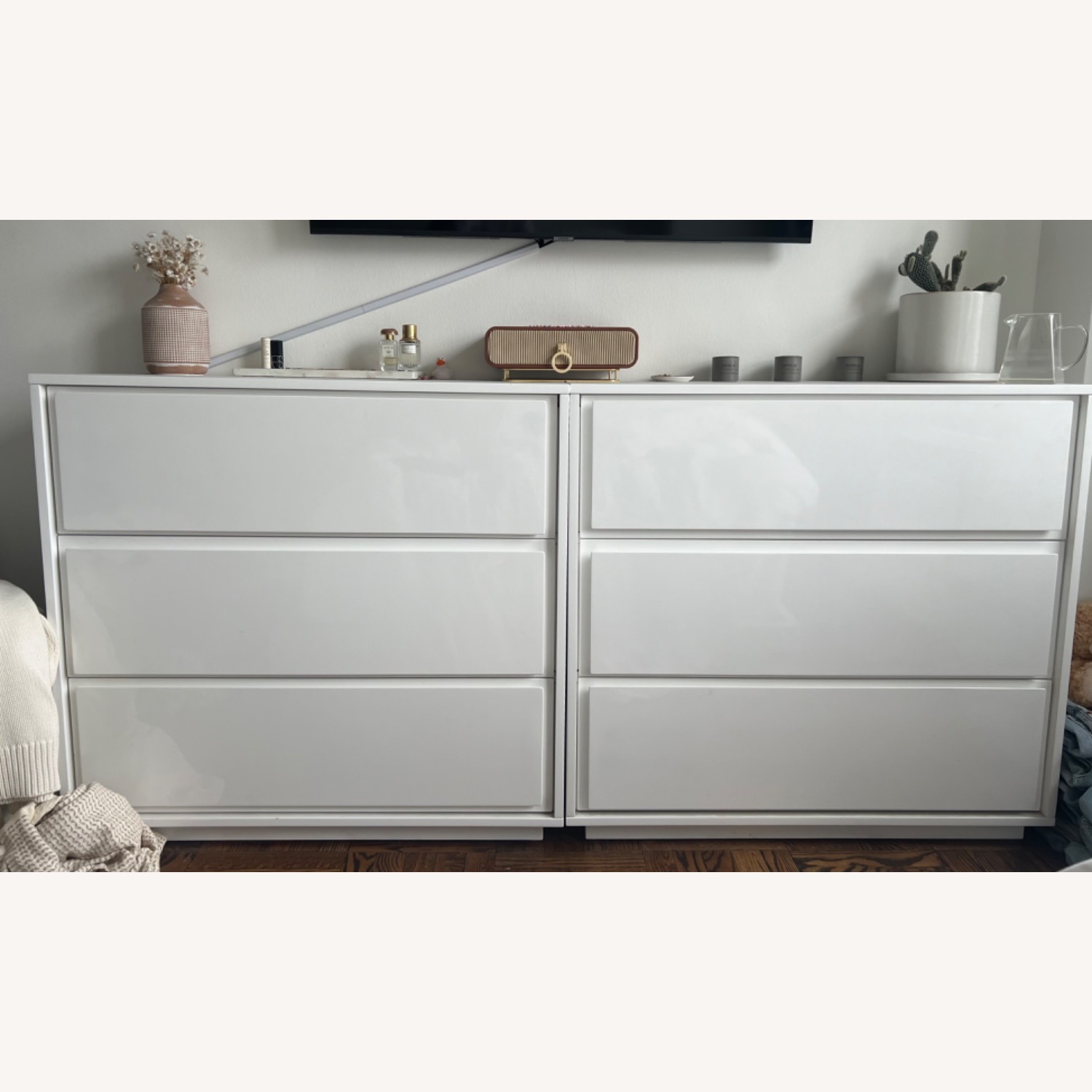 CB2 Gallery 3-Drawer White Dresser - image-3