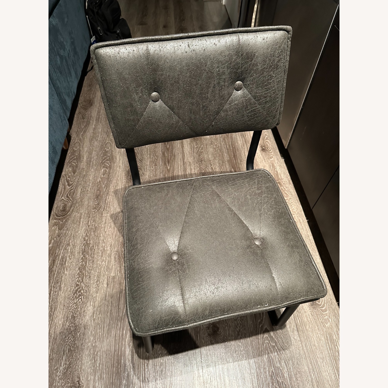 Black/Gray Mid Century Dining Chairs (Two) - image-1