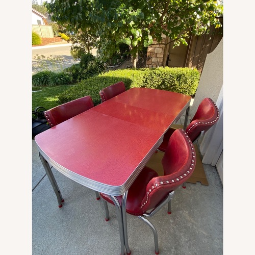 Used Vintage Formica Chrome Dinette Set W Drop Leaf for sale on AptDeco