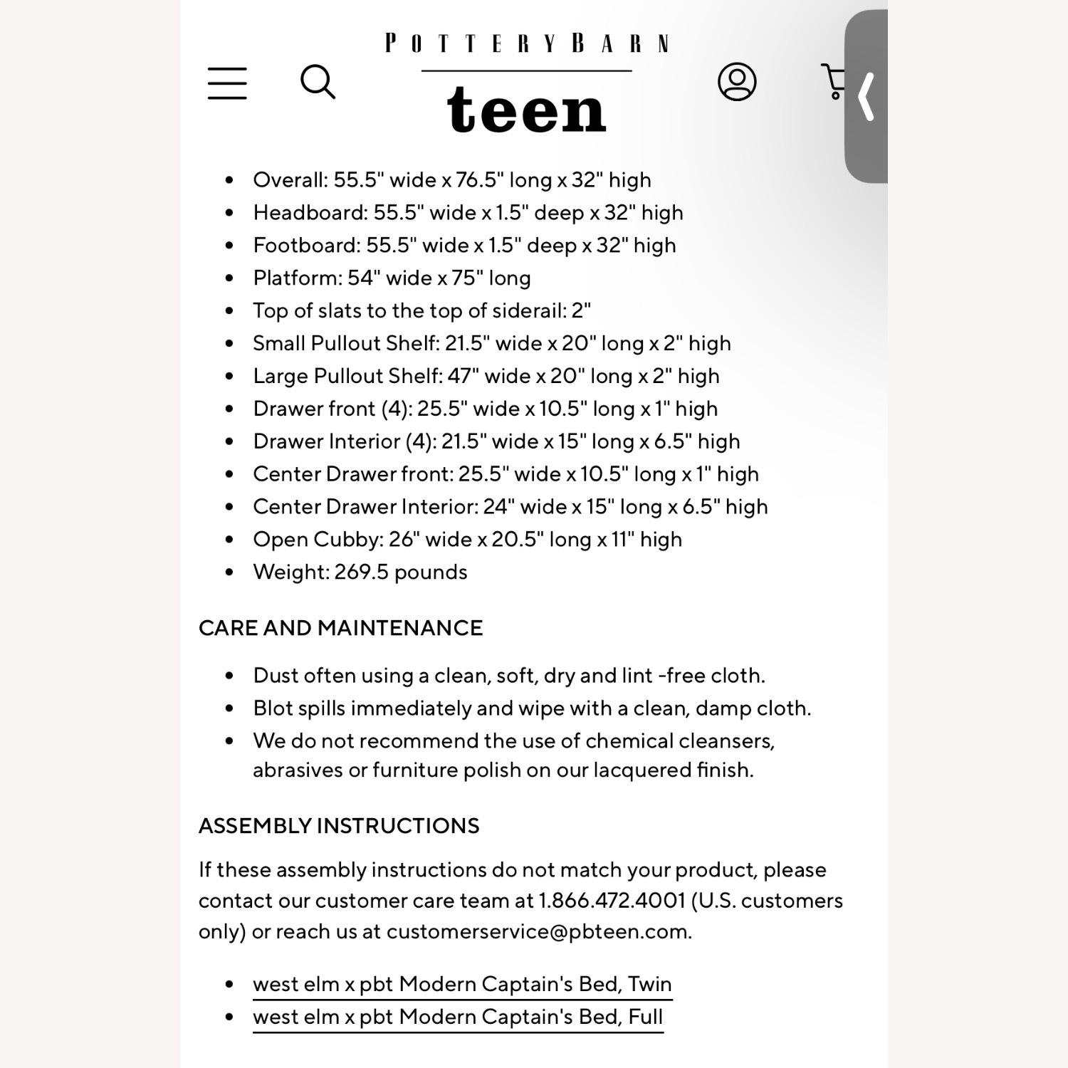 West Elm x Pbt Modern Captains Bed - image-7