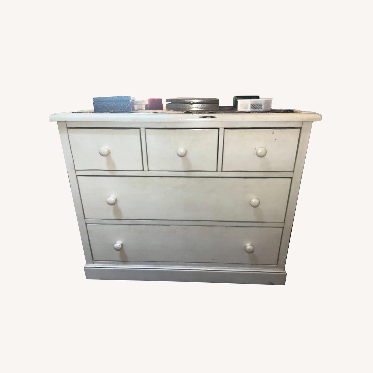 Pottery Barn Dresser White Wood Dresser - image-0