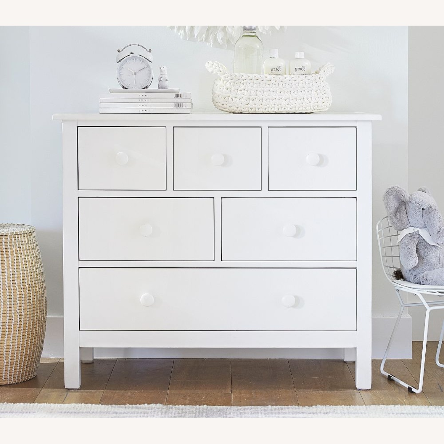 Pottery Barn Dresser White Wood Dresser - image-5