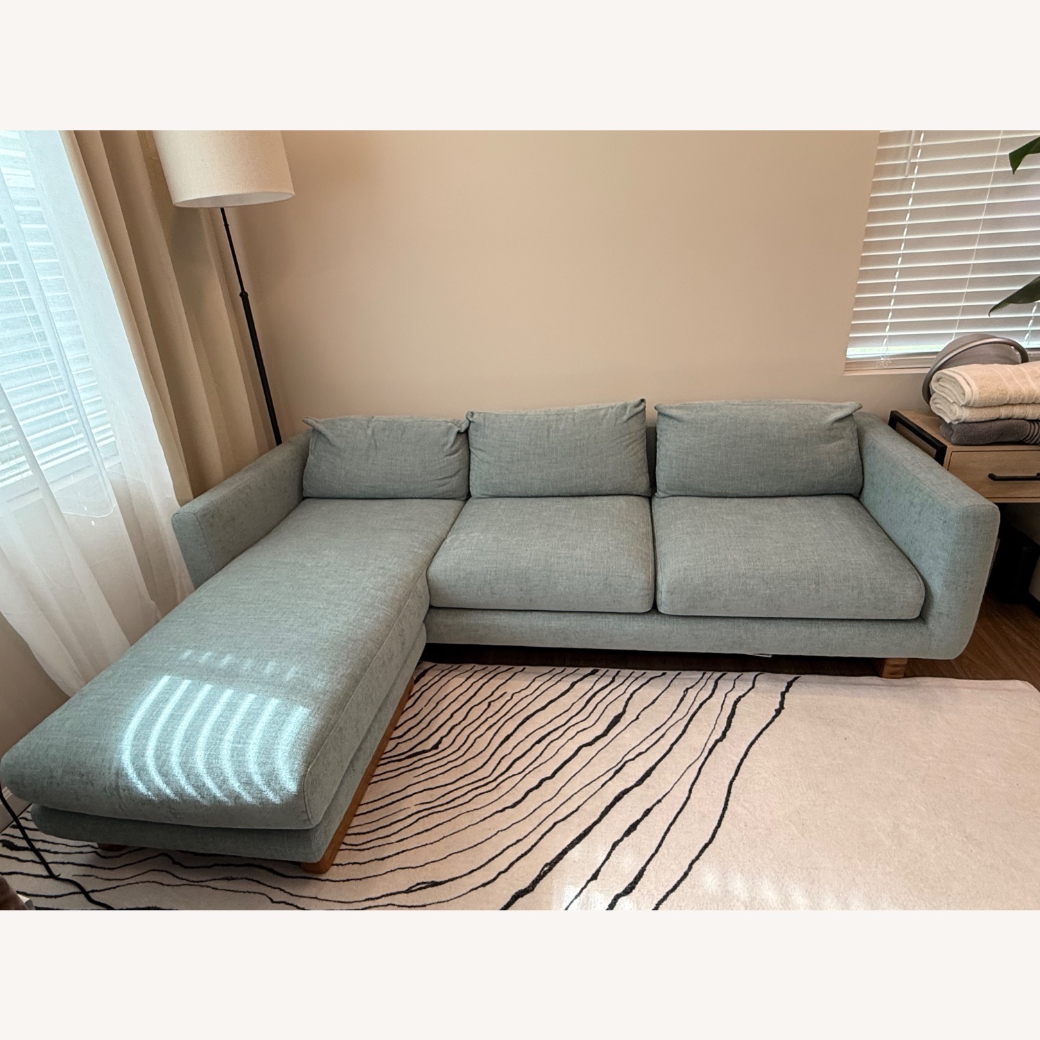 Kalok Berkshire Aqua Reversible Sectional - image-2