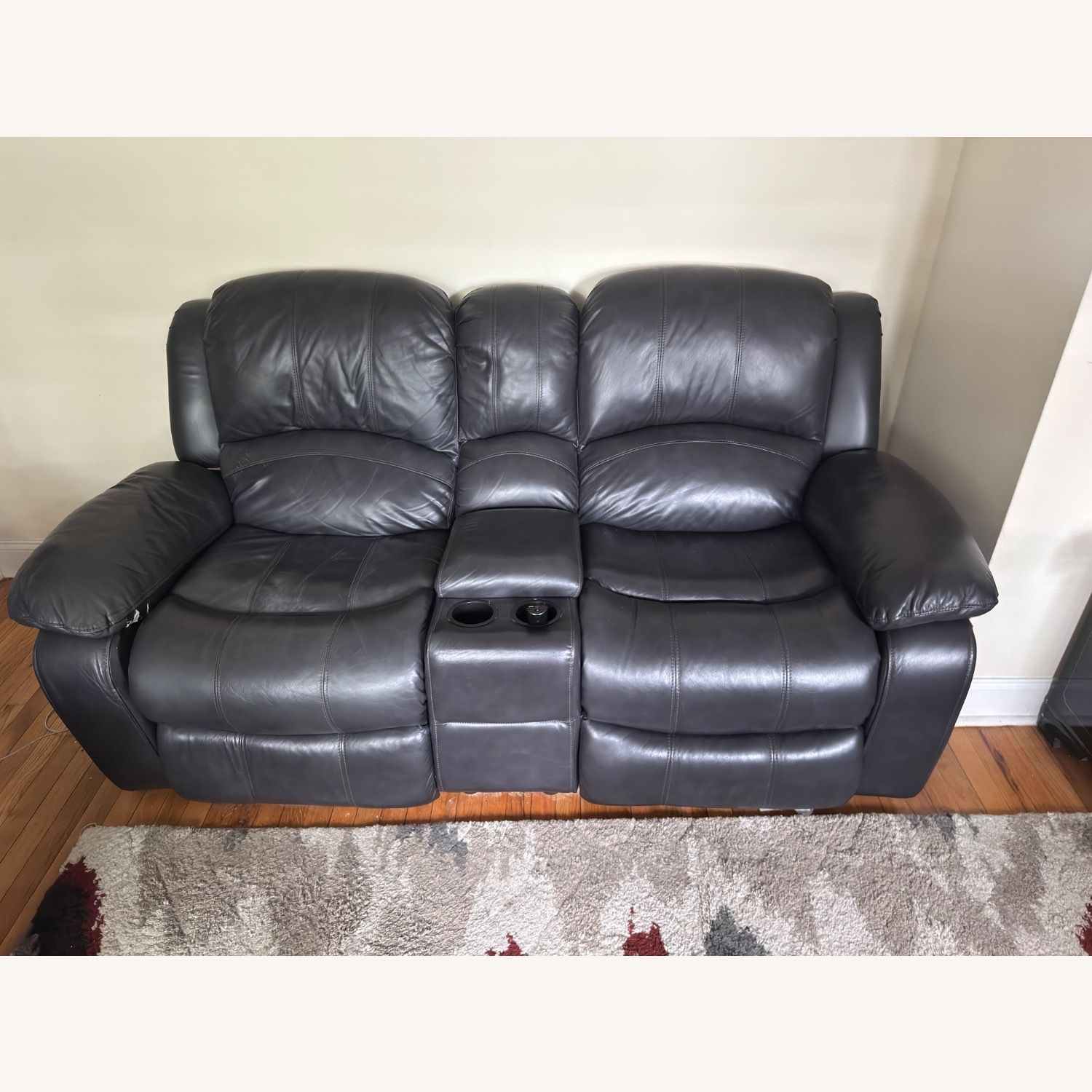 Dark Gray Power Reclining Loveseat - image-1