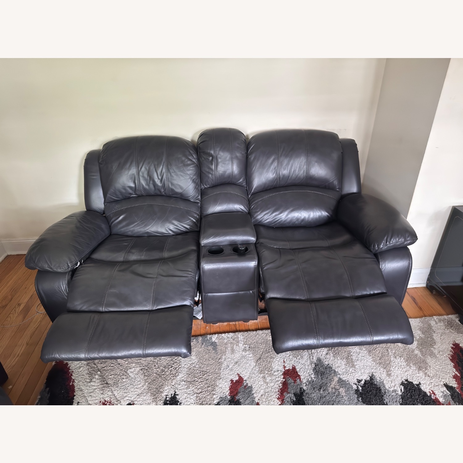 Dark Gray Power Reclining Loveseat - image-2