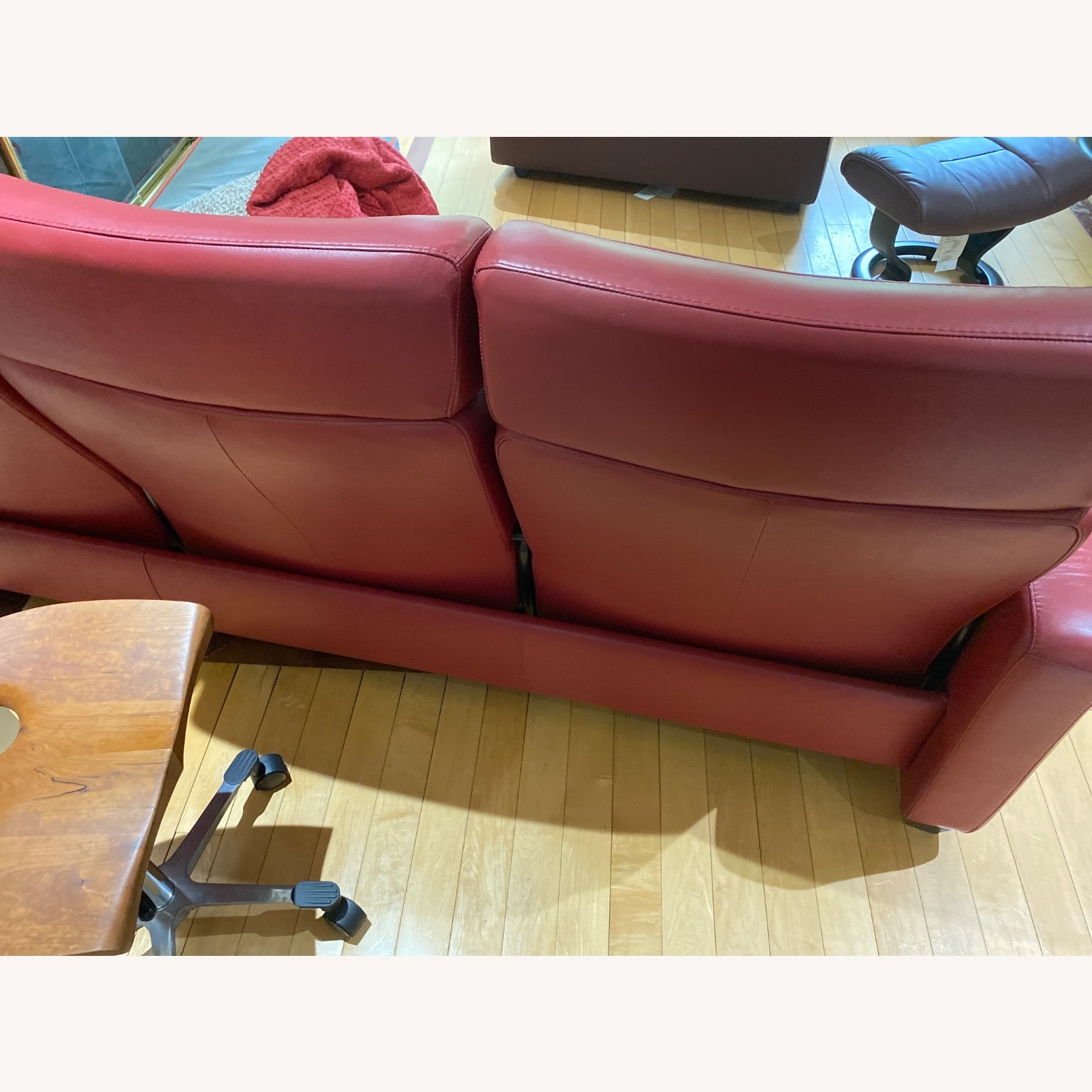 Ekornes Red Sofa - image-3