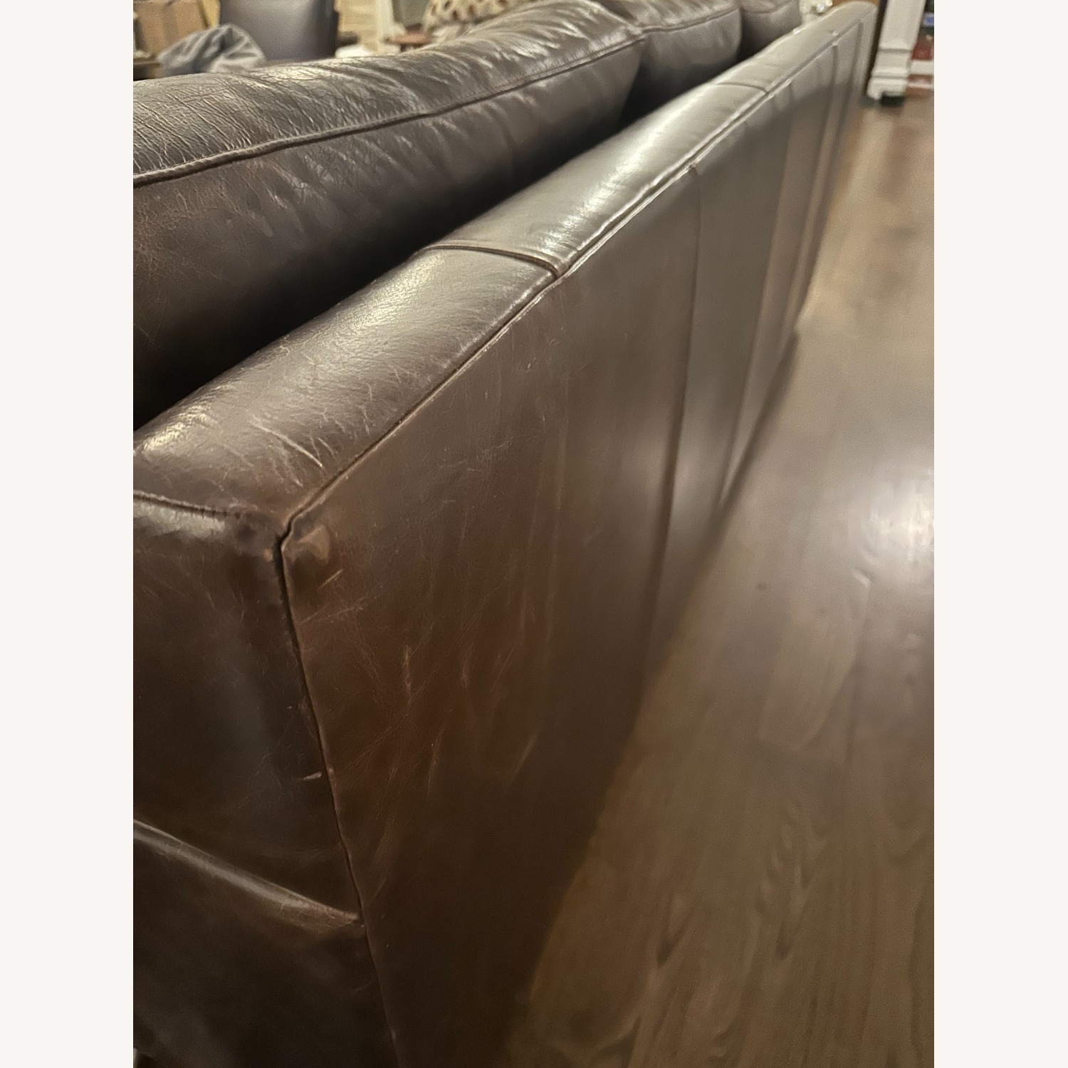 Lawson-Fenning Dark Brown Leather 3 seater Sofa - image-3