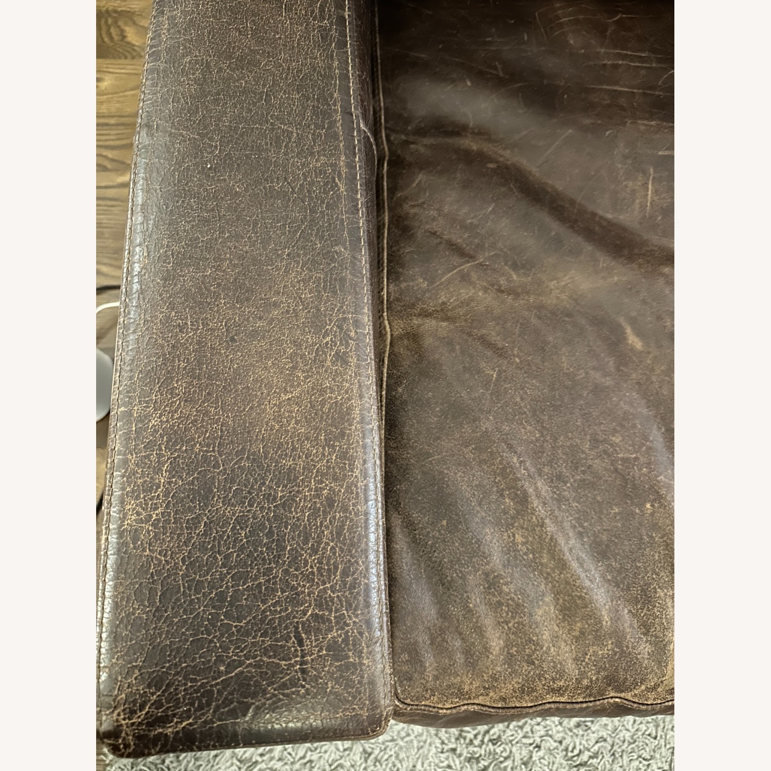 Lawson-Fenning Dark Brown Leather 3 seater Sofa - image-4