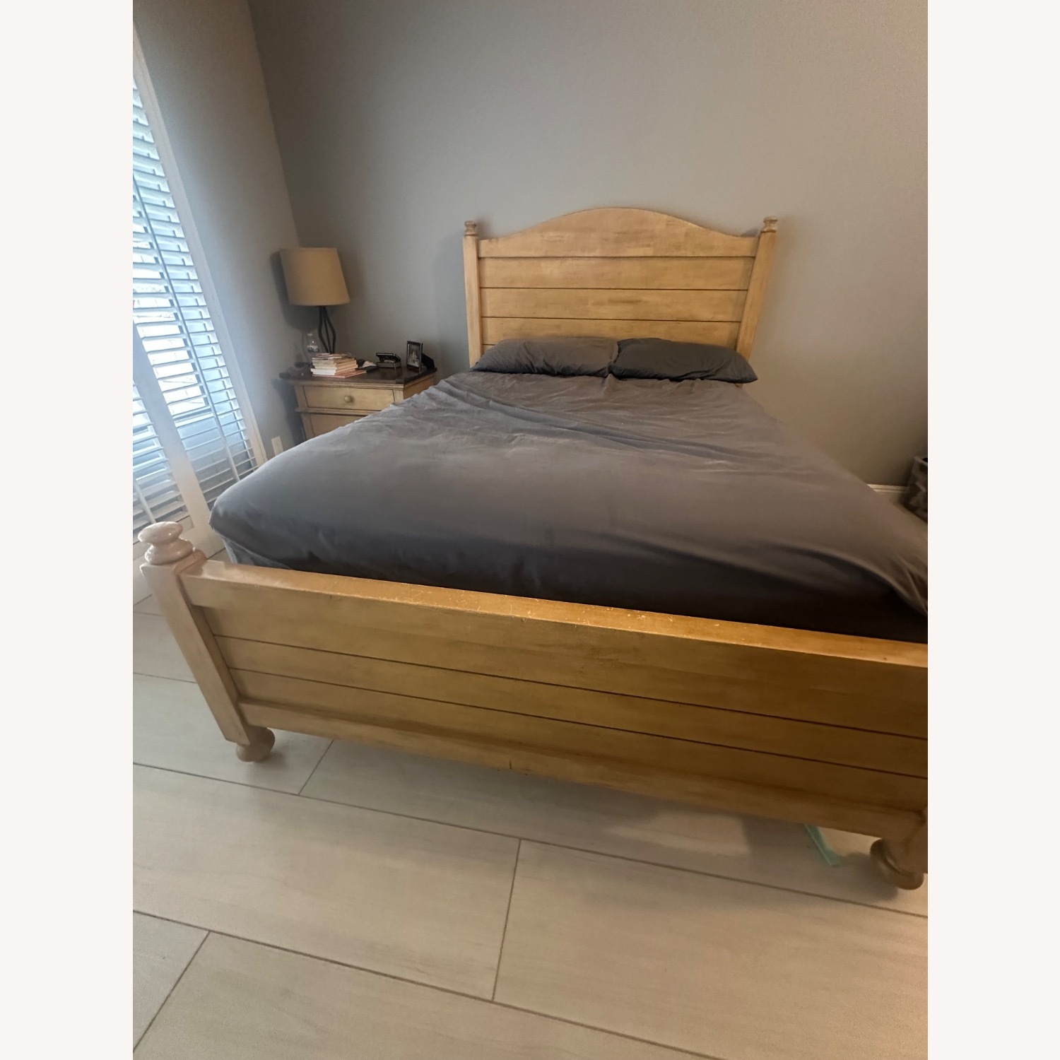 Queen Natural Bed-frame  - image-1