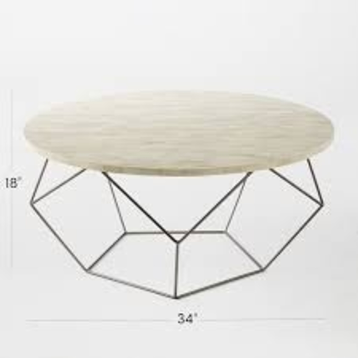 West Elm Origami Round Coffee Table - image-7
