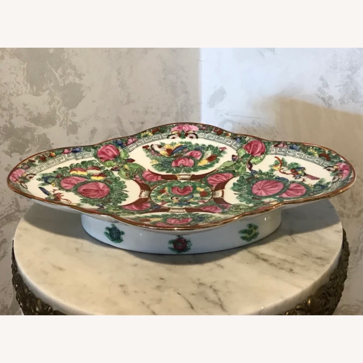 Vintage Rose Medallion Footed Dish / Vase - image-18