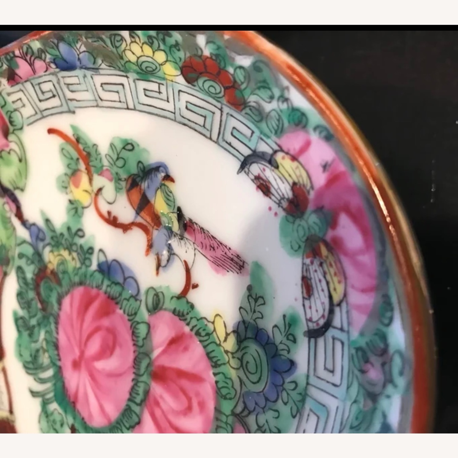 Vintage Rose Medallion Footed Dish / Vase - image-8