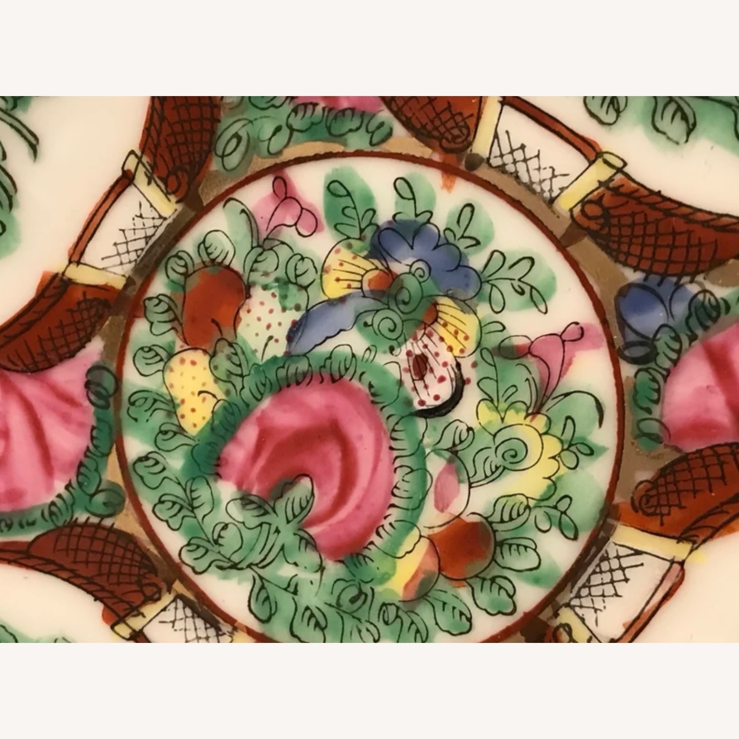 Vintage Rose Medallion Footed Dish / Vase - image-10