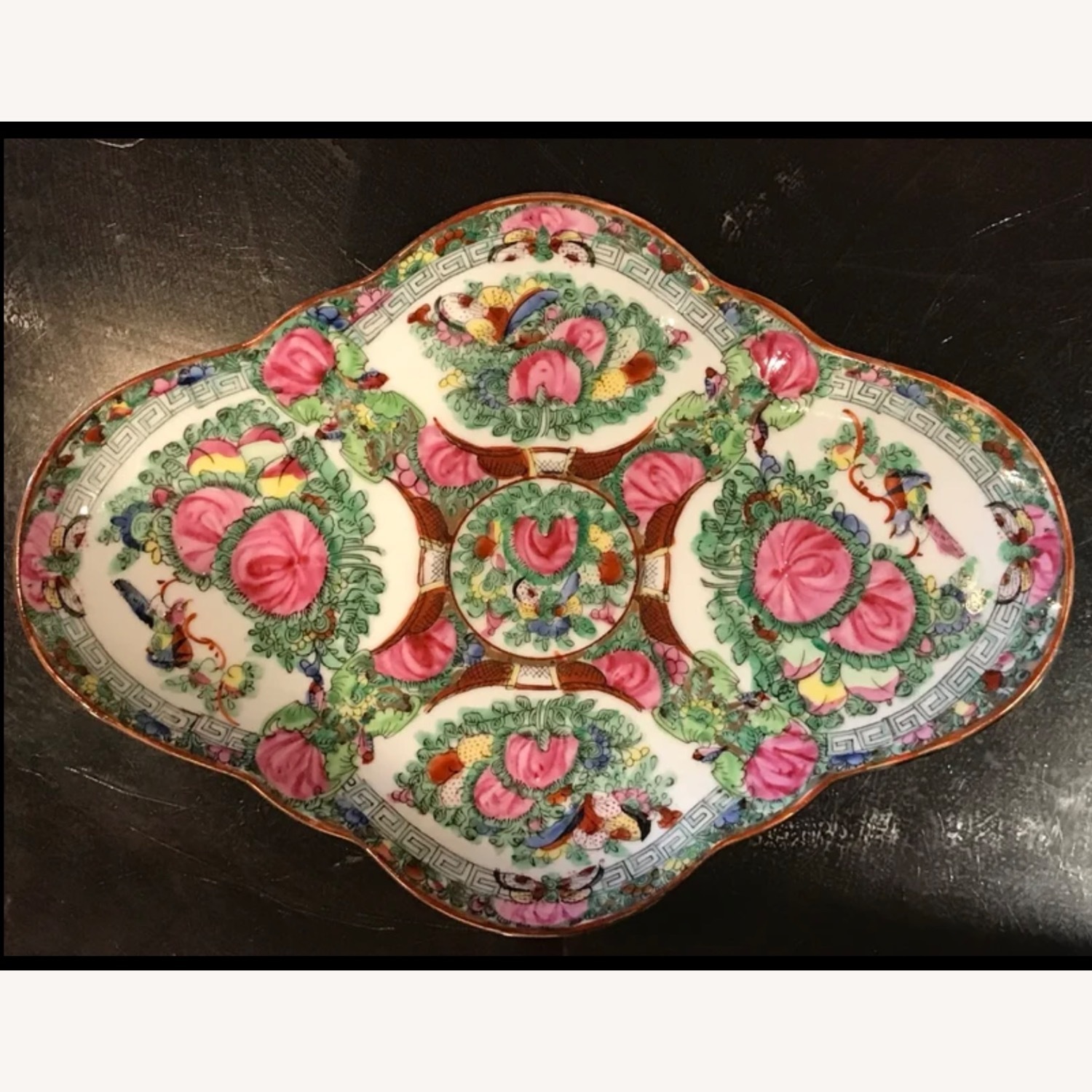 Vintage Rose Medallion Footed Dish / Vase - image-3