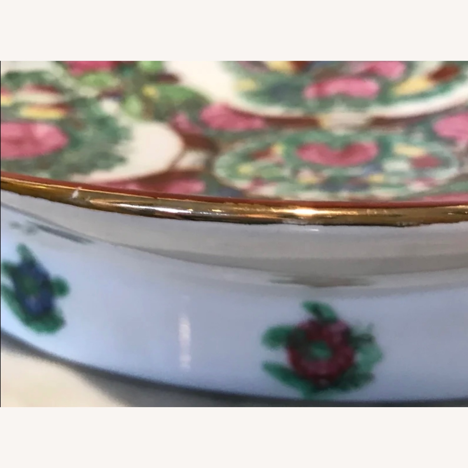 Vintage Rose Medallion Footed Dish / Vase - image-4