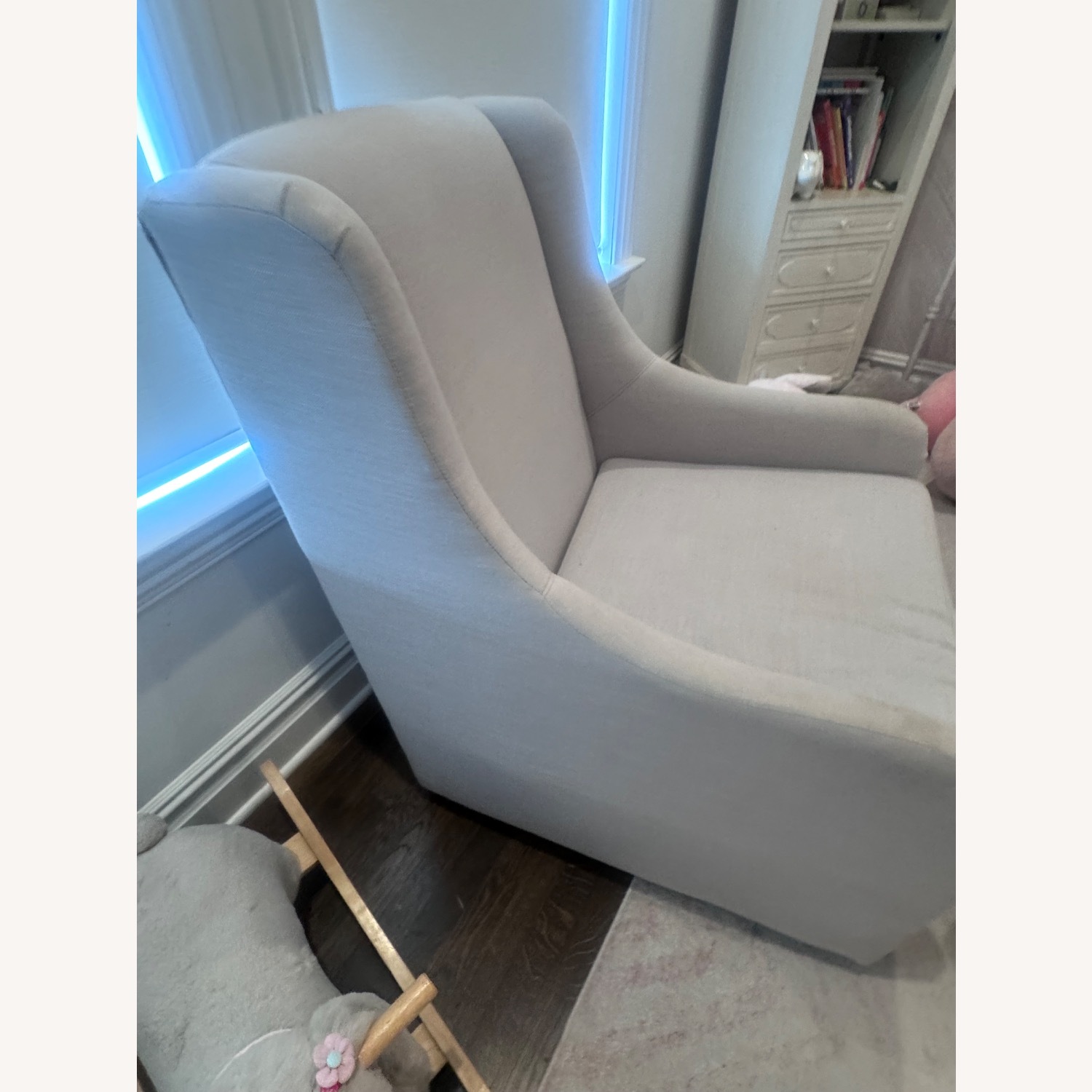 Merced Gray Linen Glider / Rocker  - image-2