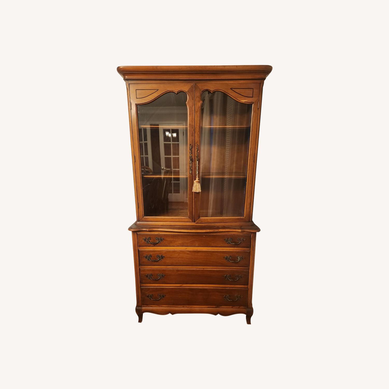 Solid Wood China Hutch - image-0