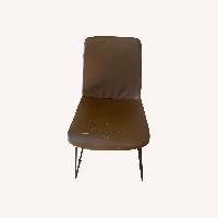 Fernish Turacos Dark Brown Faux Leather Chair