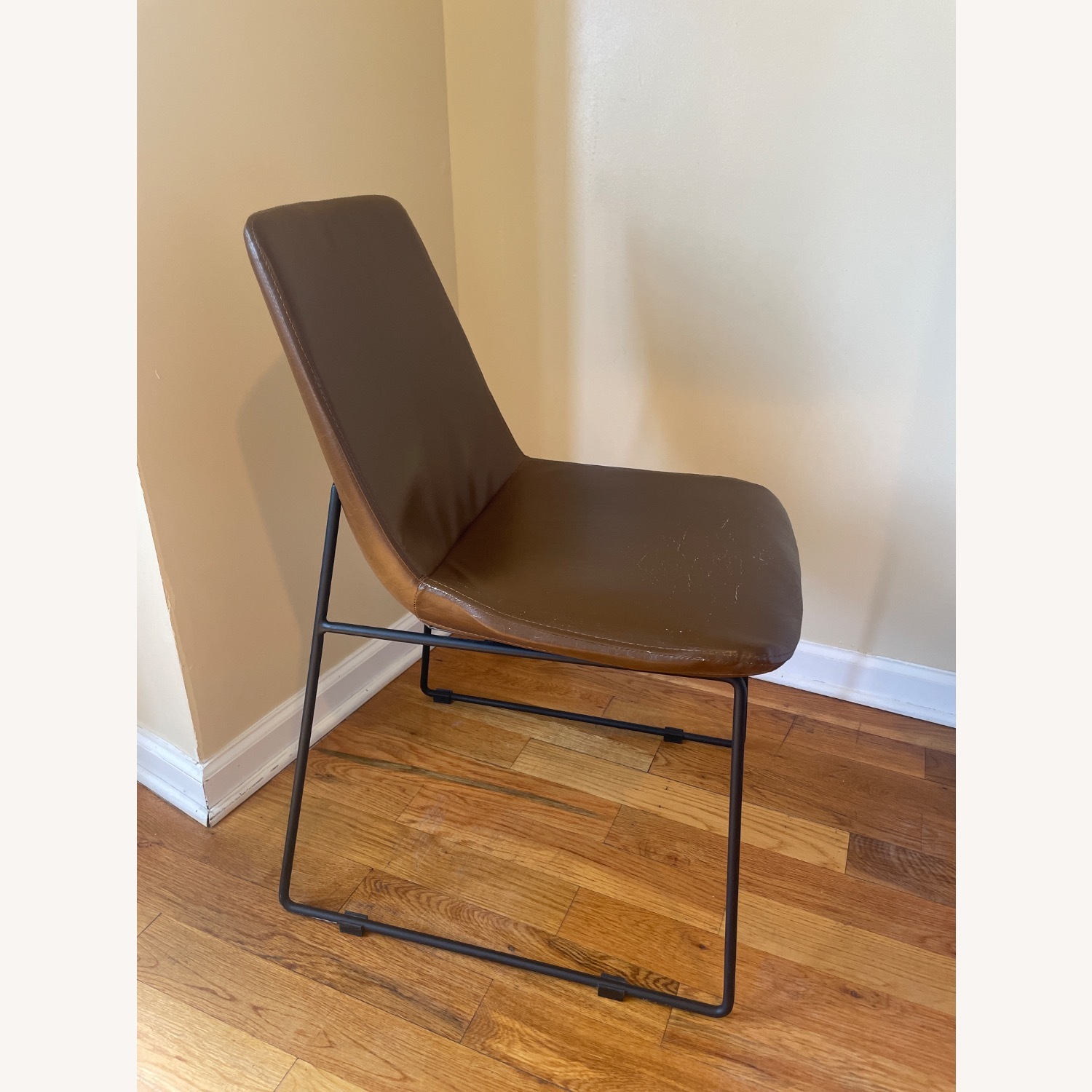 Fernish Turacos Dark Brown Faux Leather Chair - image-3