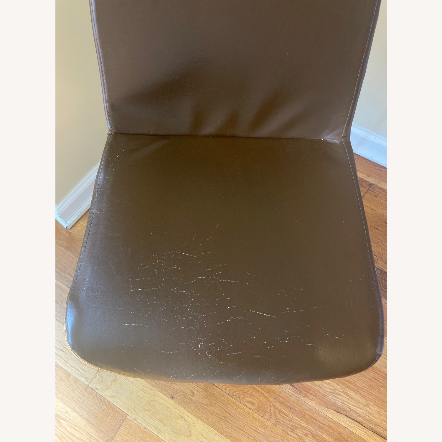 Fernish Turacos Dark Brown Faux Leather Chair - image-2