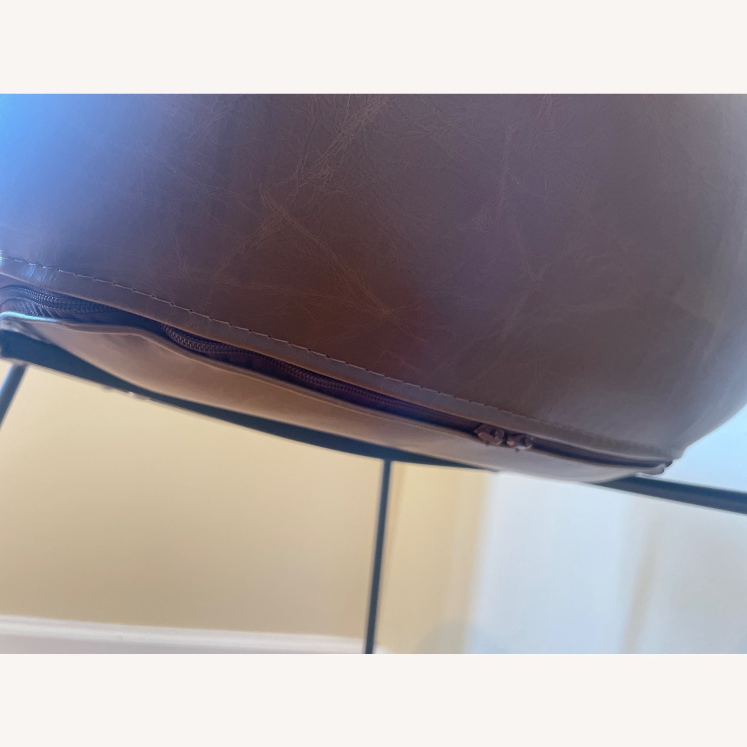 Fernish Turacos Dark Brown Faux Leather Chair - image-8