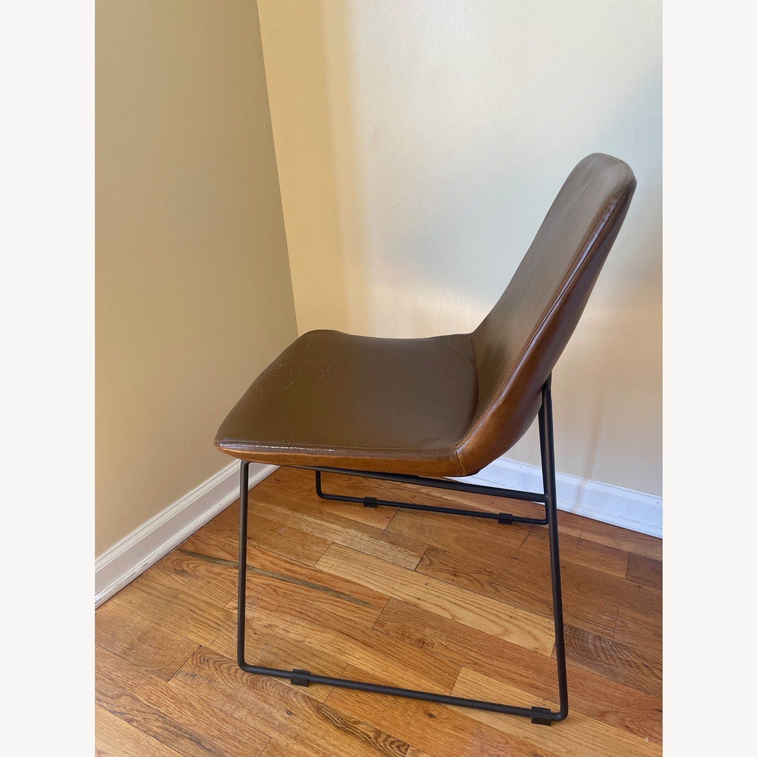 Fernish Turacos Dark Brown Faux Leather Chair - image-4