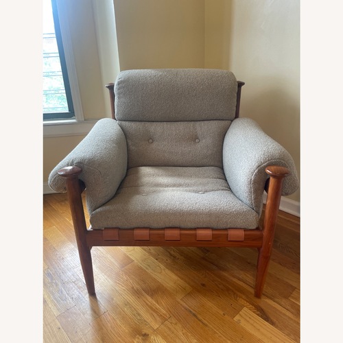 Used SoHo Home Otis Armchair, Italian Boucle Mushroom for sale on AptDeco