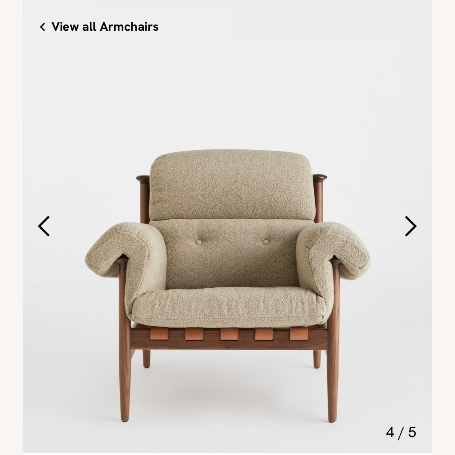 SoHo Home Otis Armchair, Italian Boucle Mushroom - image-19