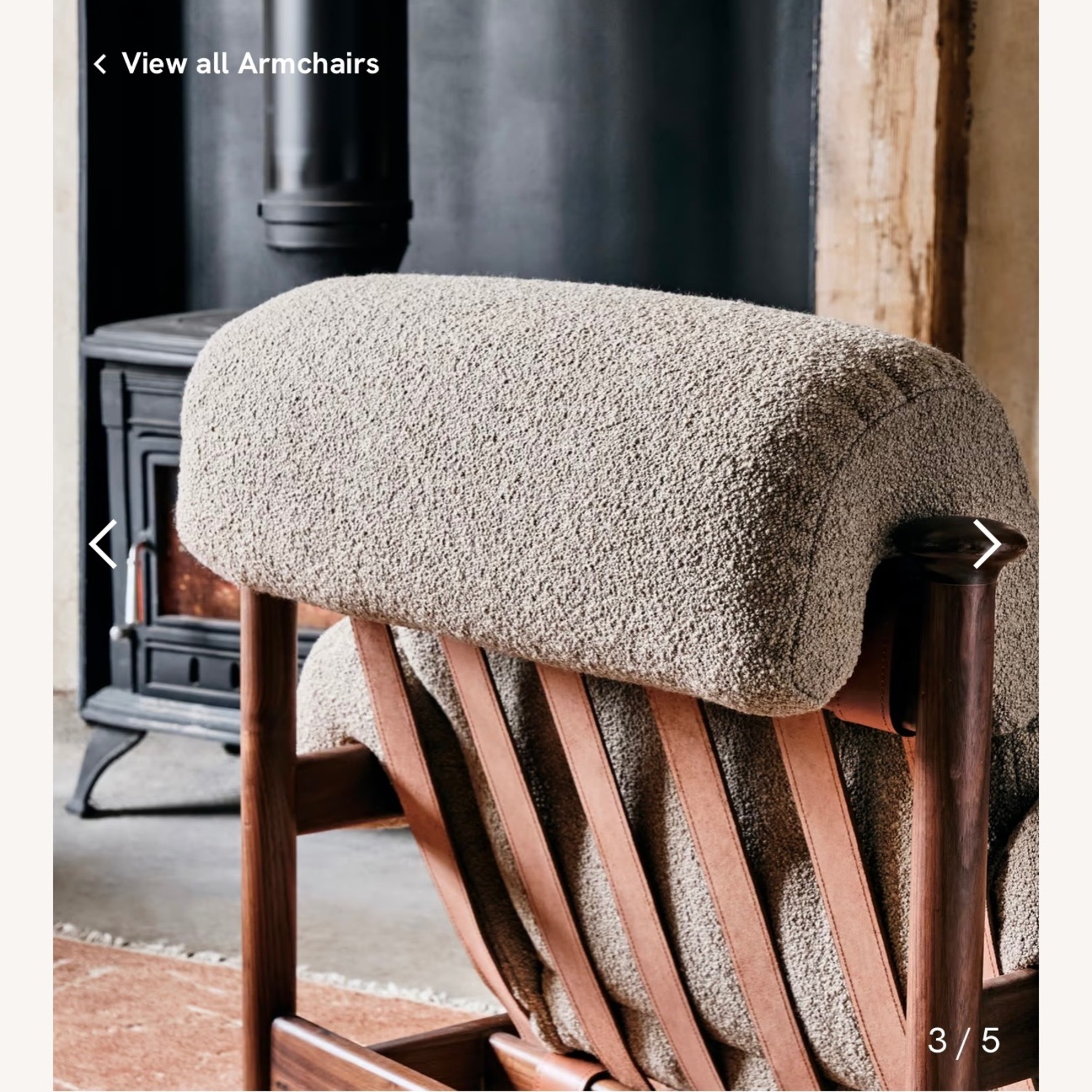 SoHo Home Otis Armchair, Italian Boucle Mushroom - image-18