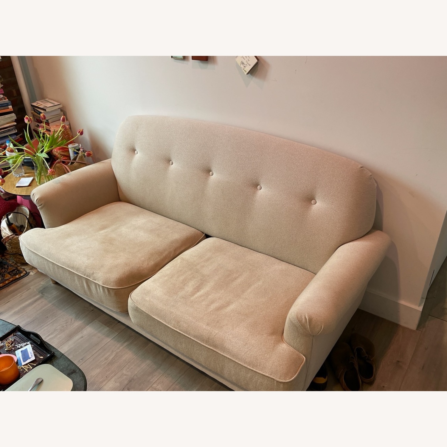 IKEA ESSEBODA Light Brown Loveseat - image-1