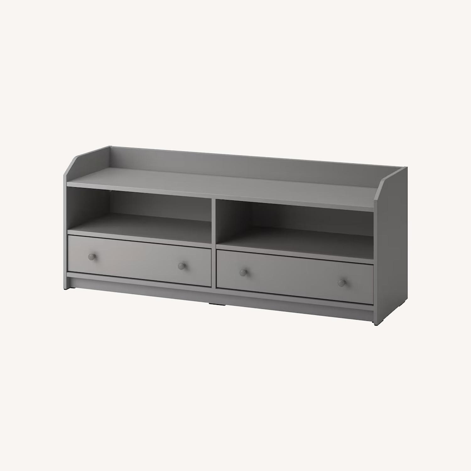 IKEA HAUGA Light Grey Media Storage - image-0