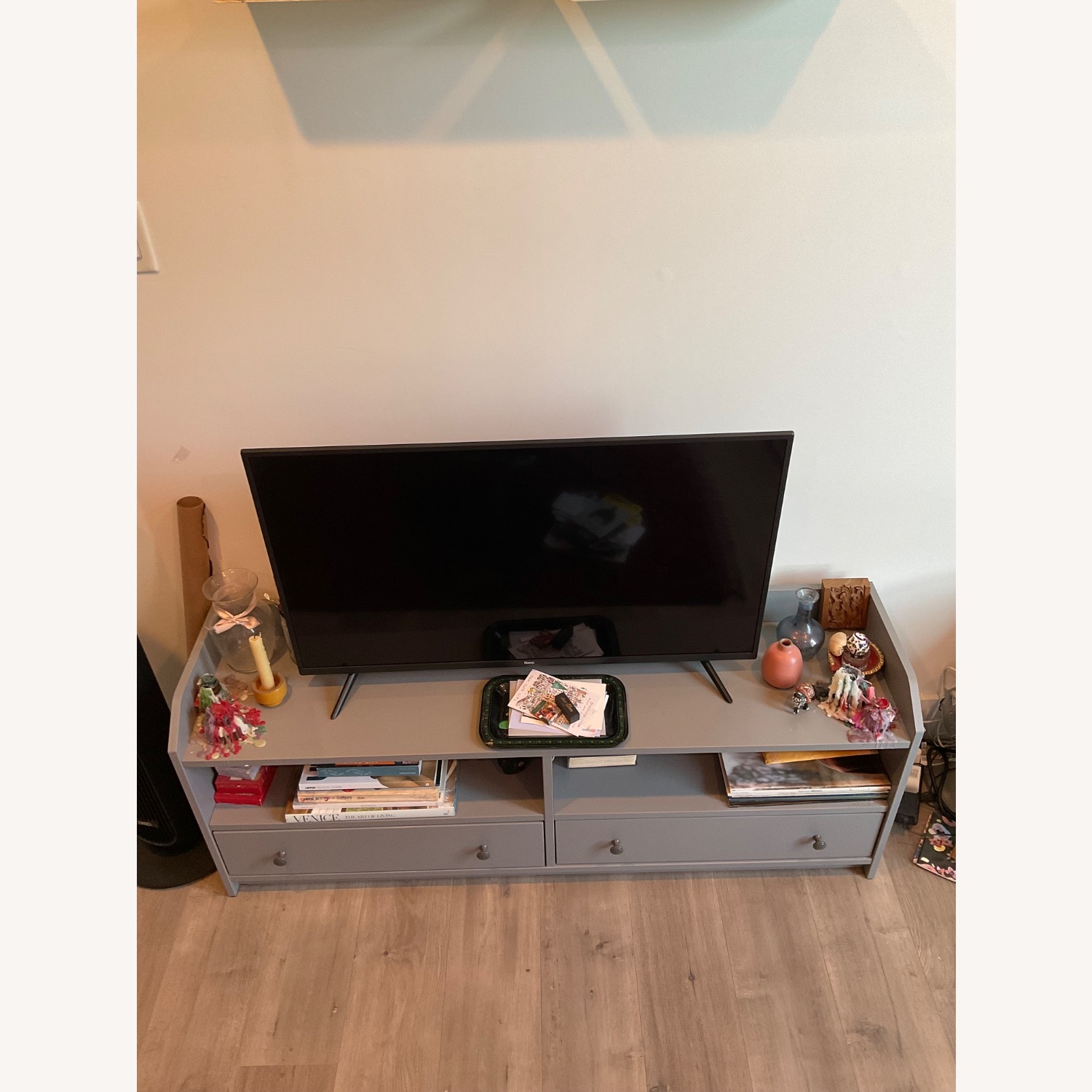 IKEA HAUGA Light Grey Media Storage  - image-2