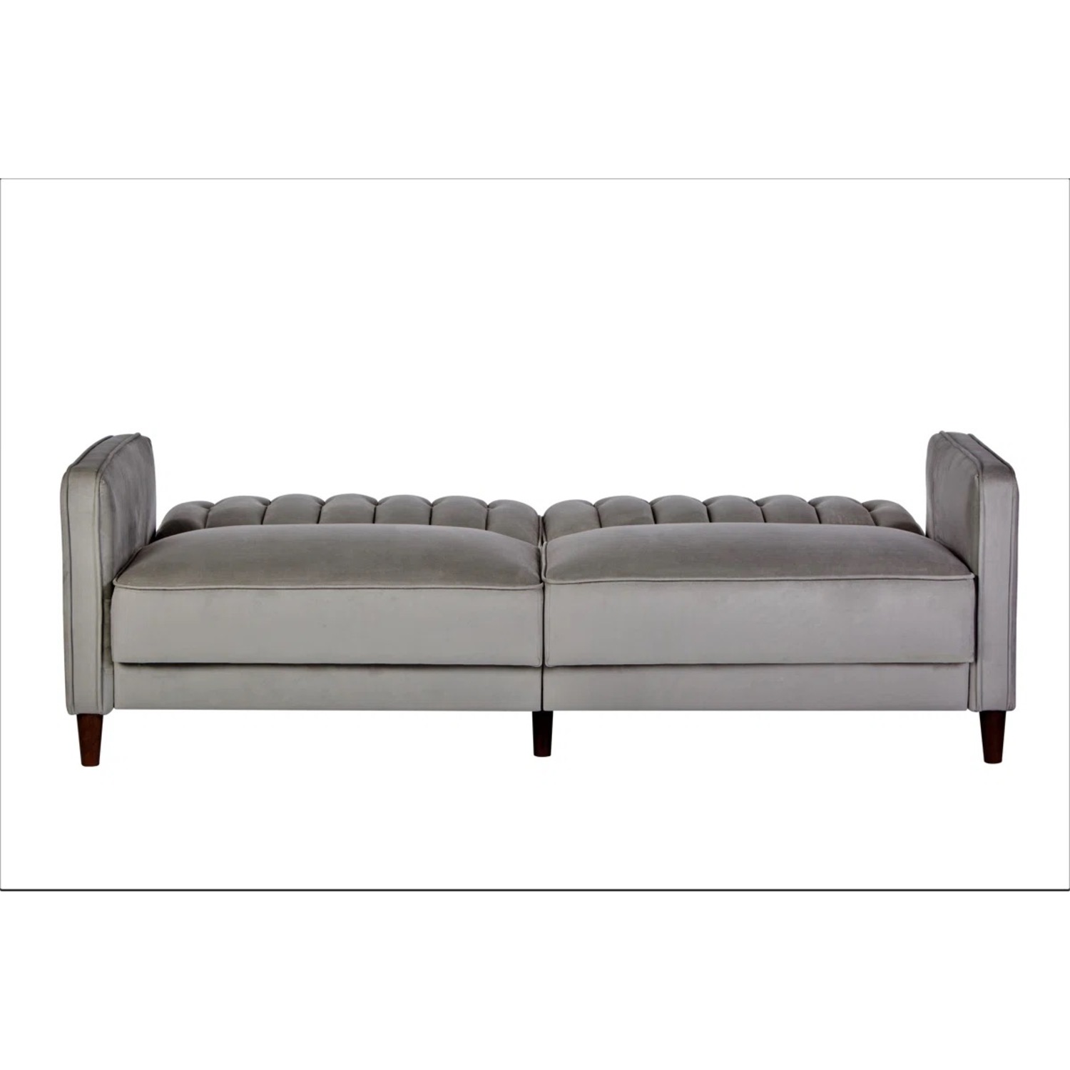 Grey Velvet Sofa Bed - image-4