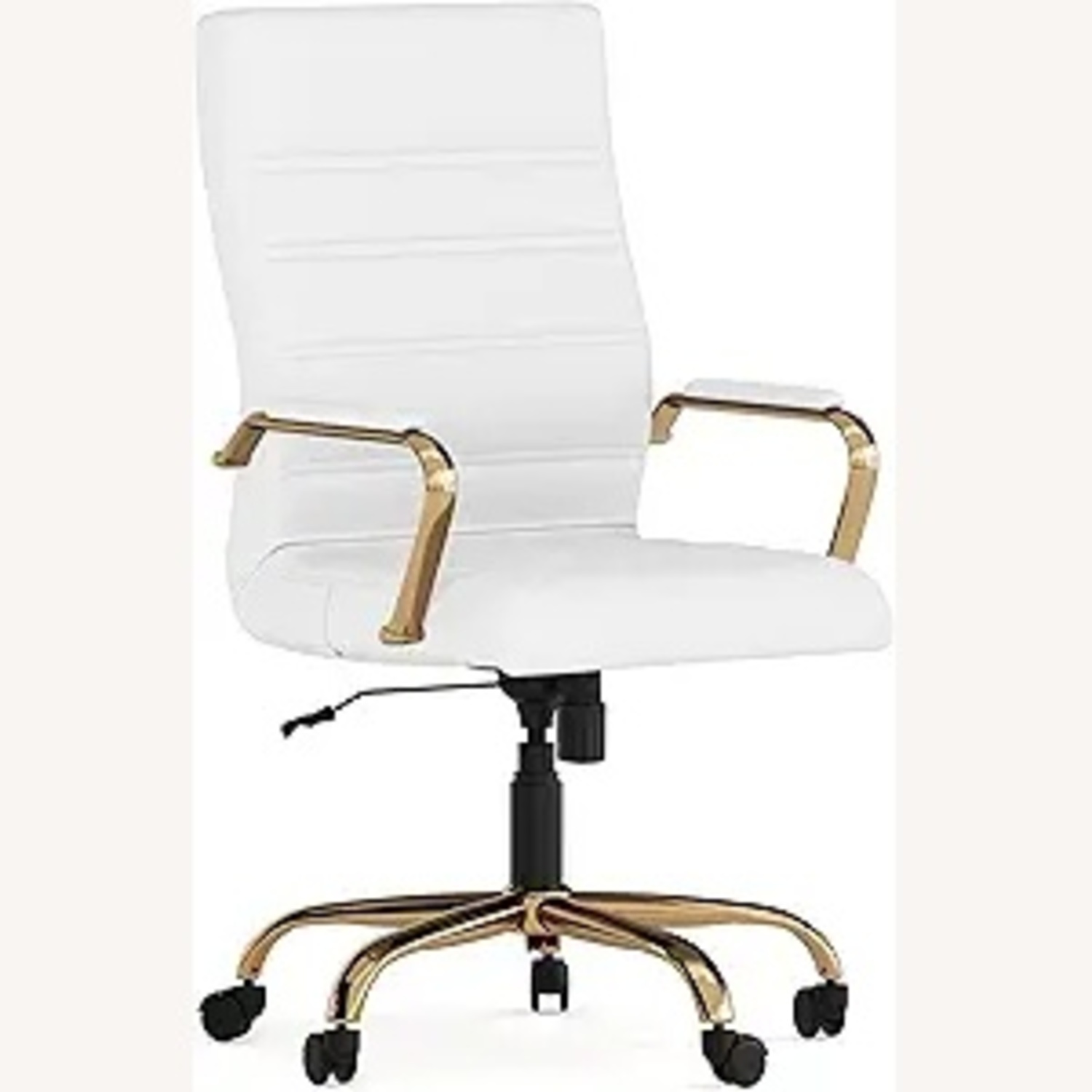 White Leather Office Chair - image-12