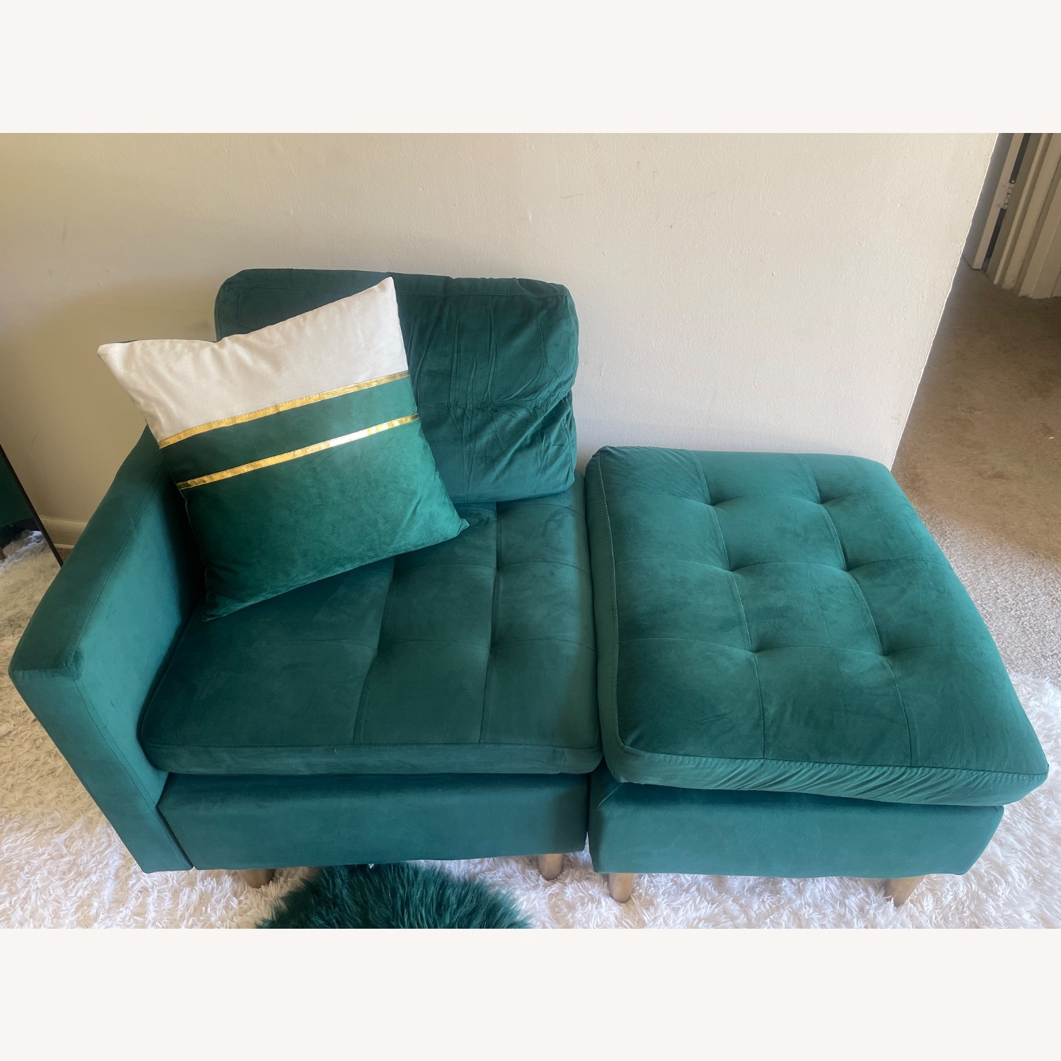 Wayfair Emerald Green Sectional - image-6