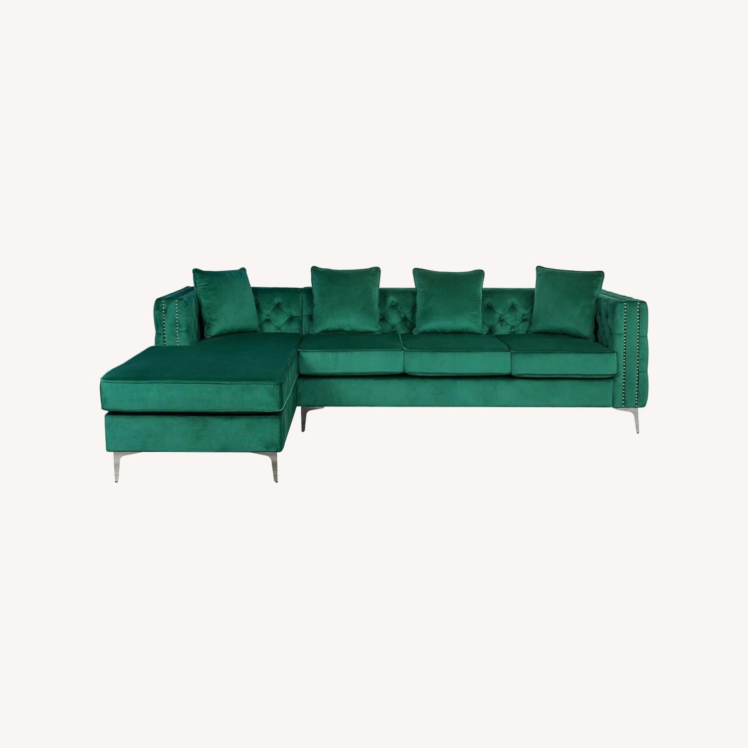 Wayfair Emerald Green Sectional - image-0