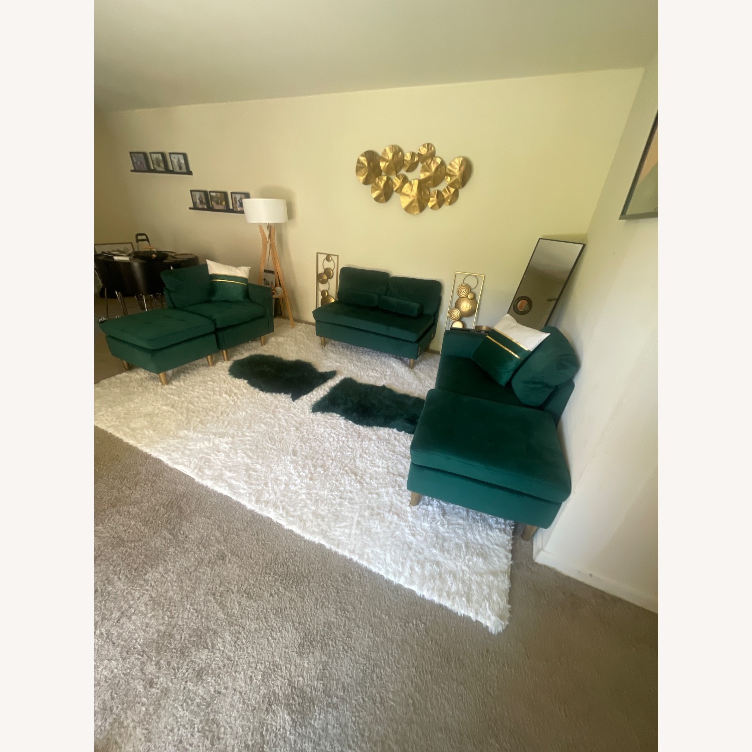 Wayfair Emerald Green Sectional - image-2