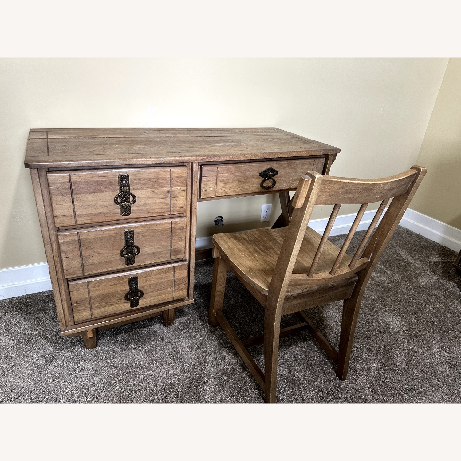 Vintage/Antique Desk and Chair - image-1