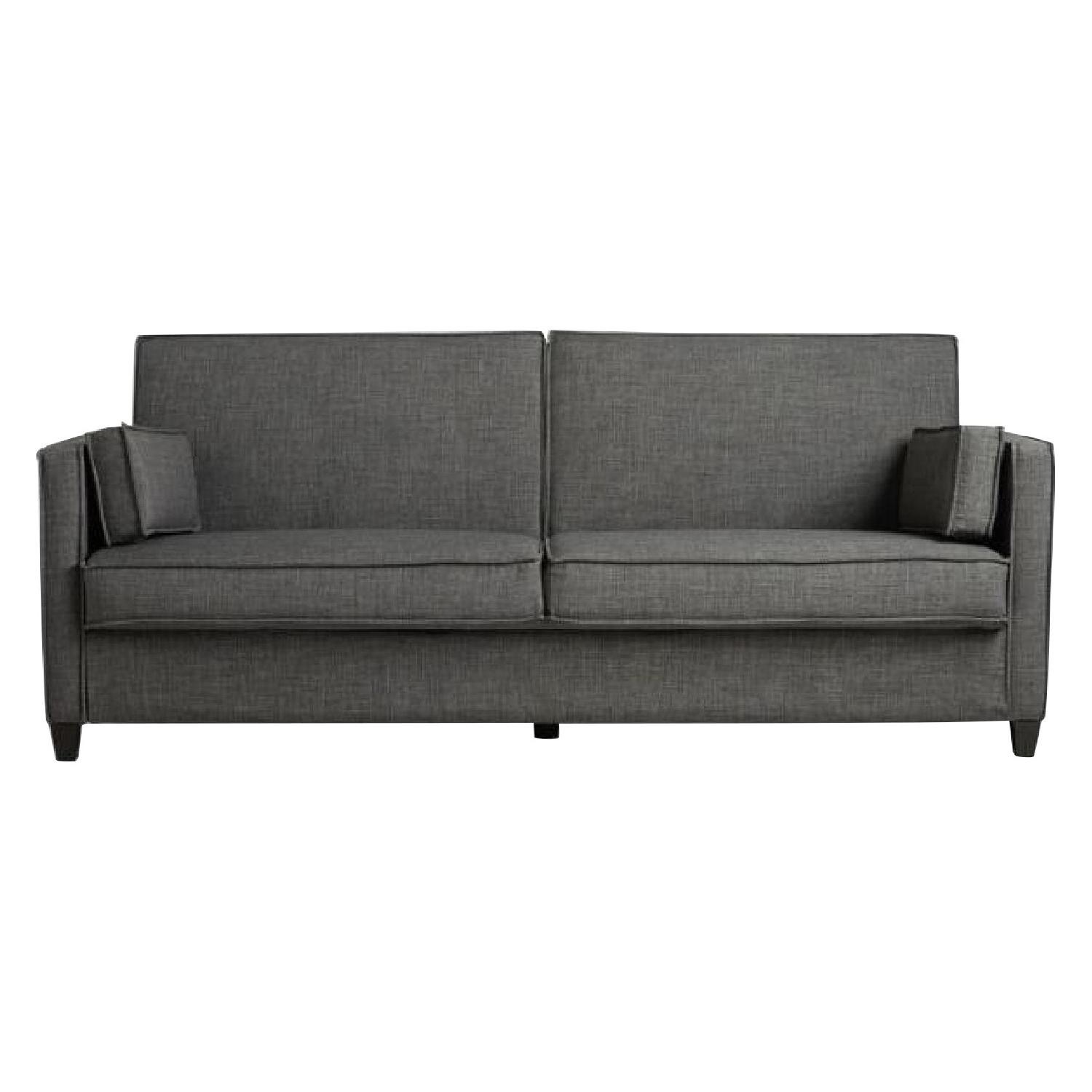 World Market Charcoal Gray Nolee Folding Sofa Bed - image-1