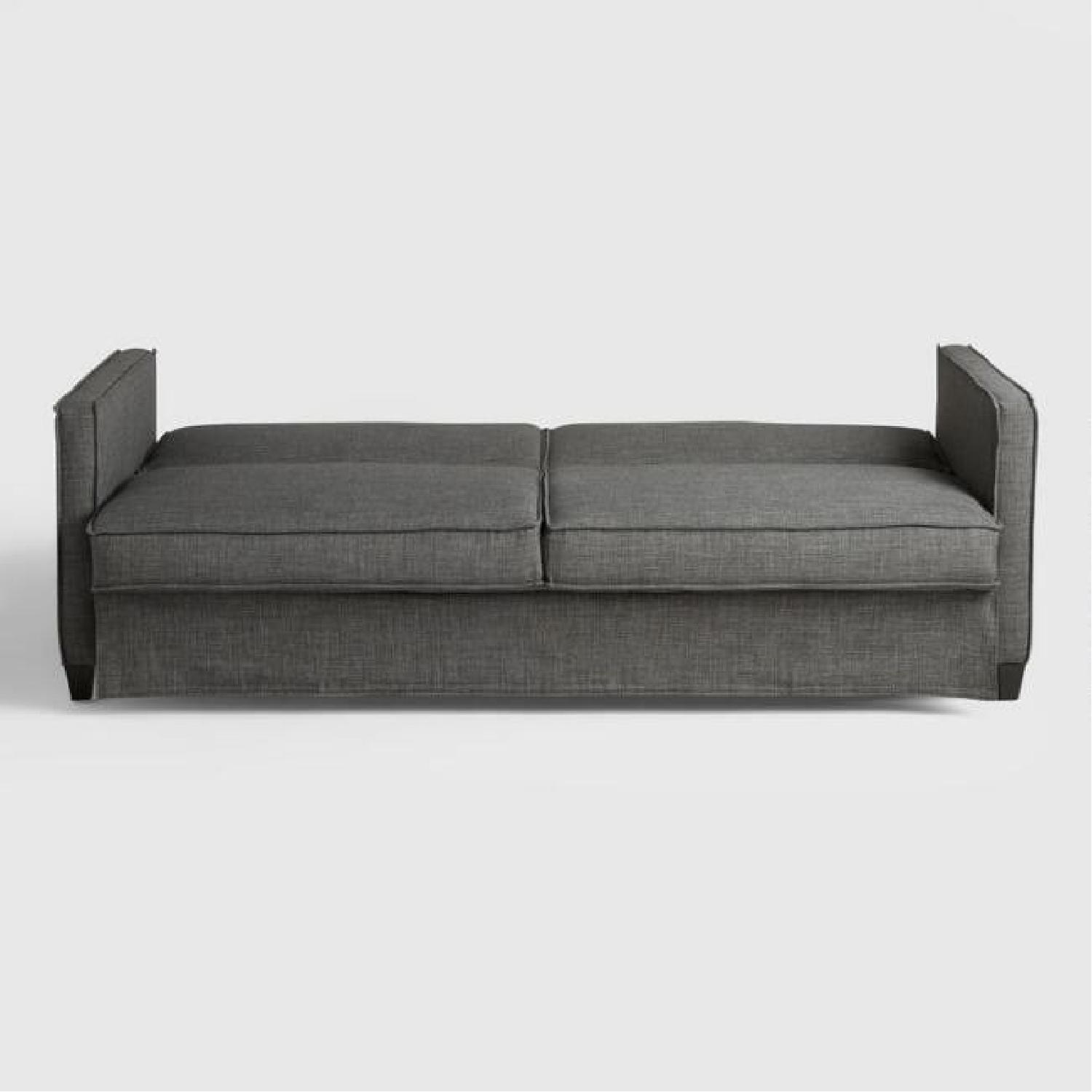 World Market Charcoal Gray Nolee Folding Sofa Bed - image-5