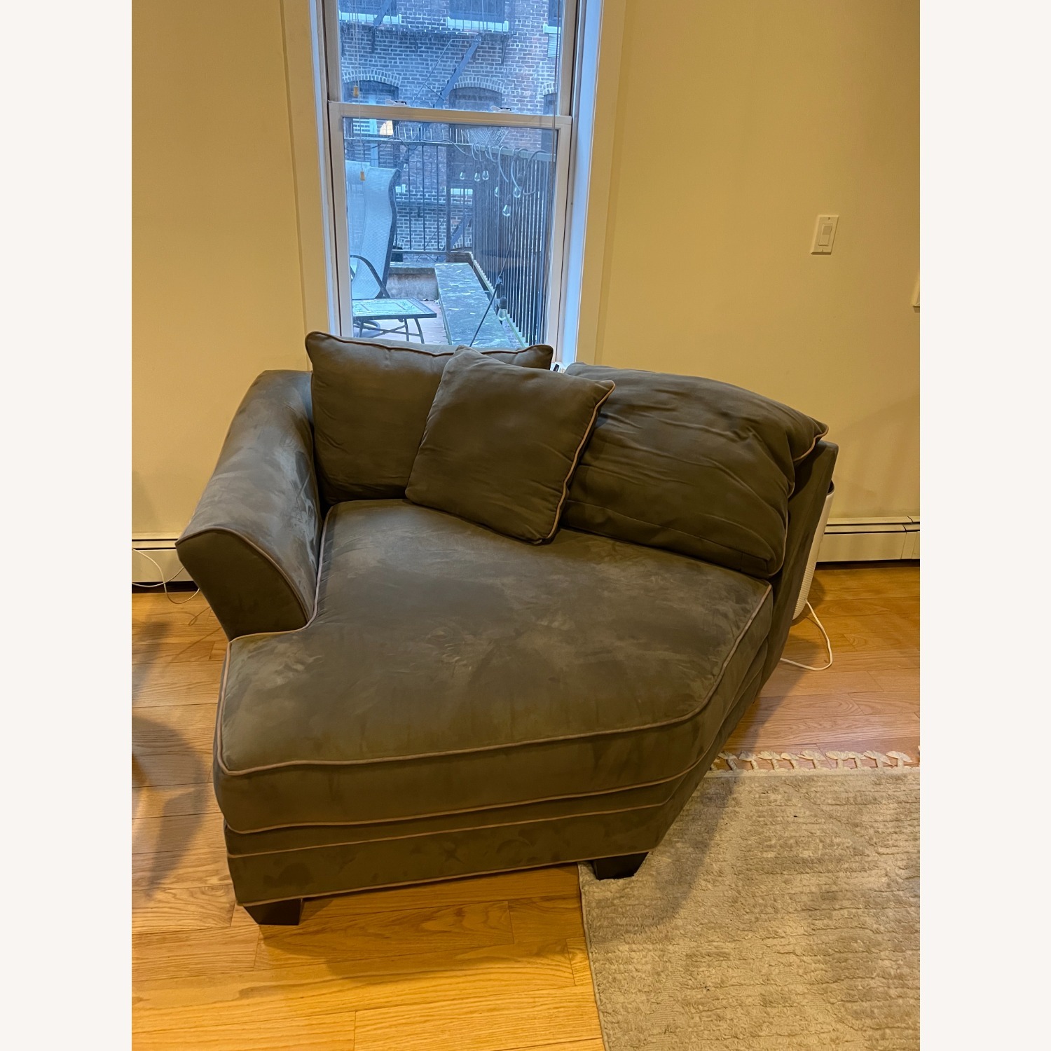 H.M. Richards Green Sectional with Cuddler - image-4