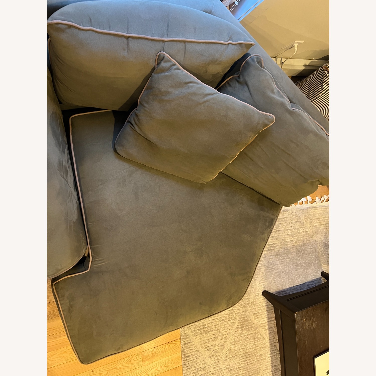 H.M. Richards Green Sectional with Cuddler - image-5