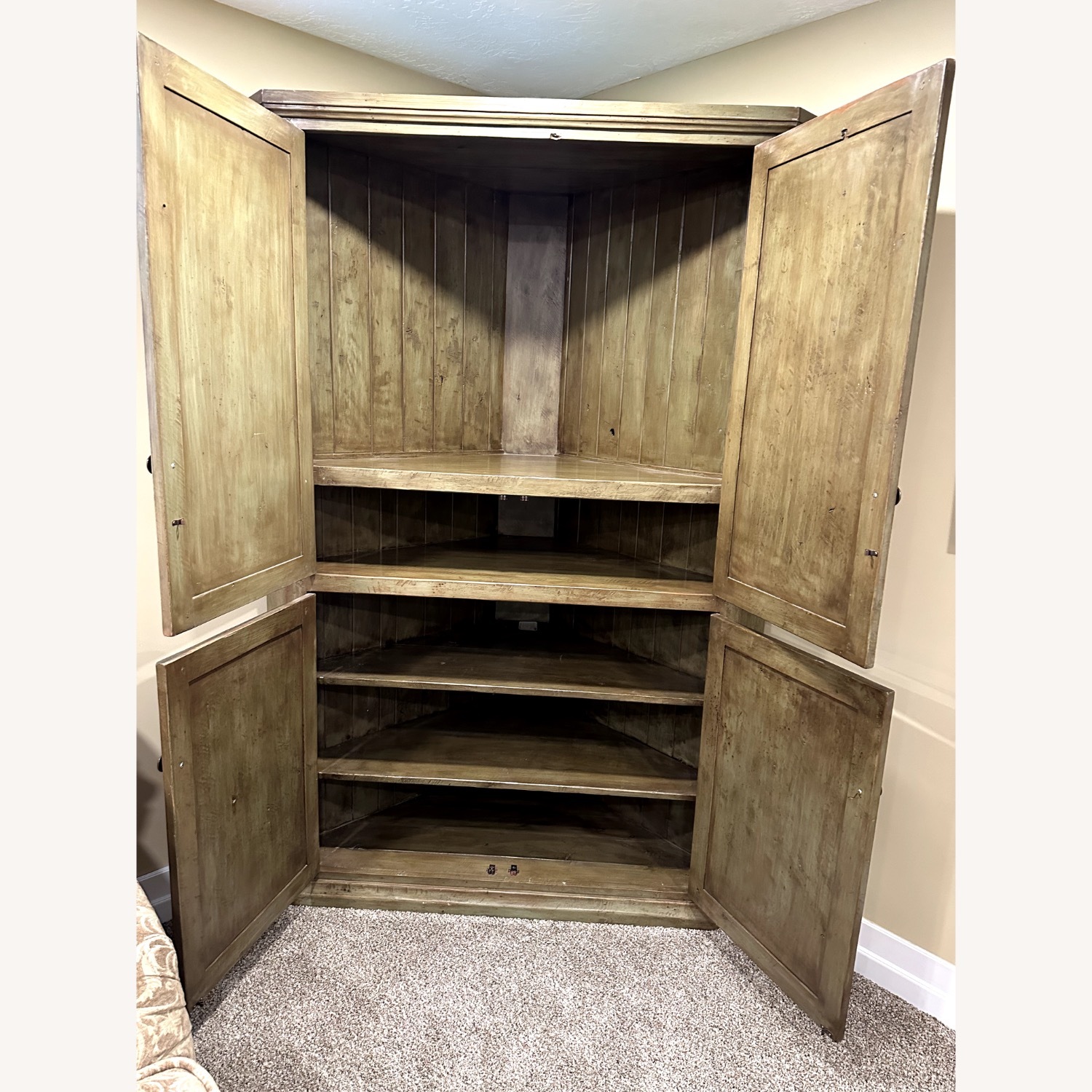 French Country Corner Cupboard - image-2