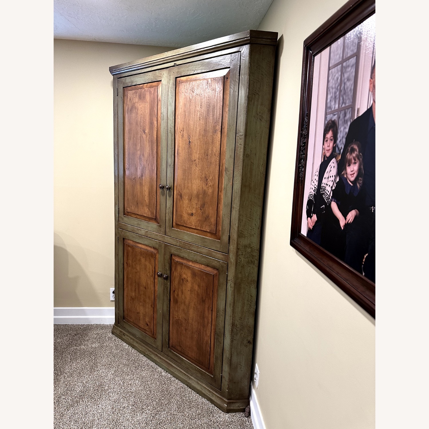 French Country Corner Cupboard - image-3