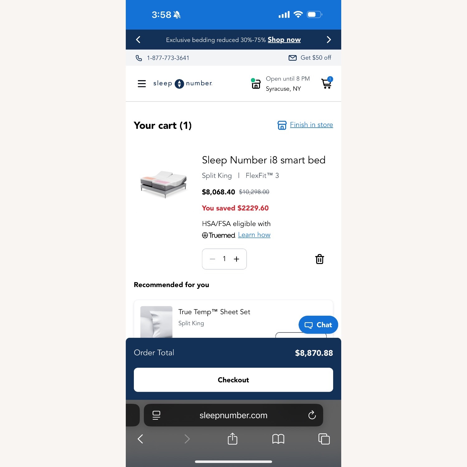 Sleep Number Split King Premium FlexFit Bed - image-4