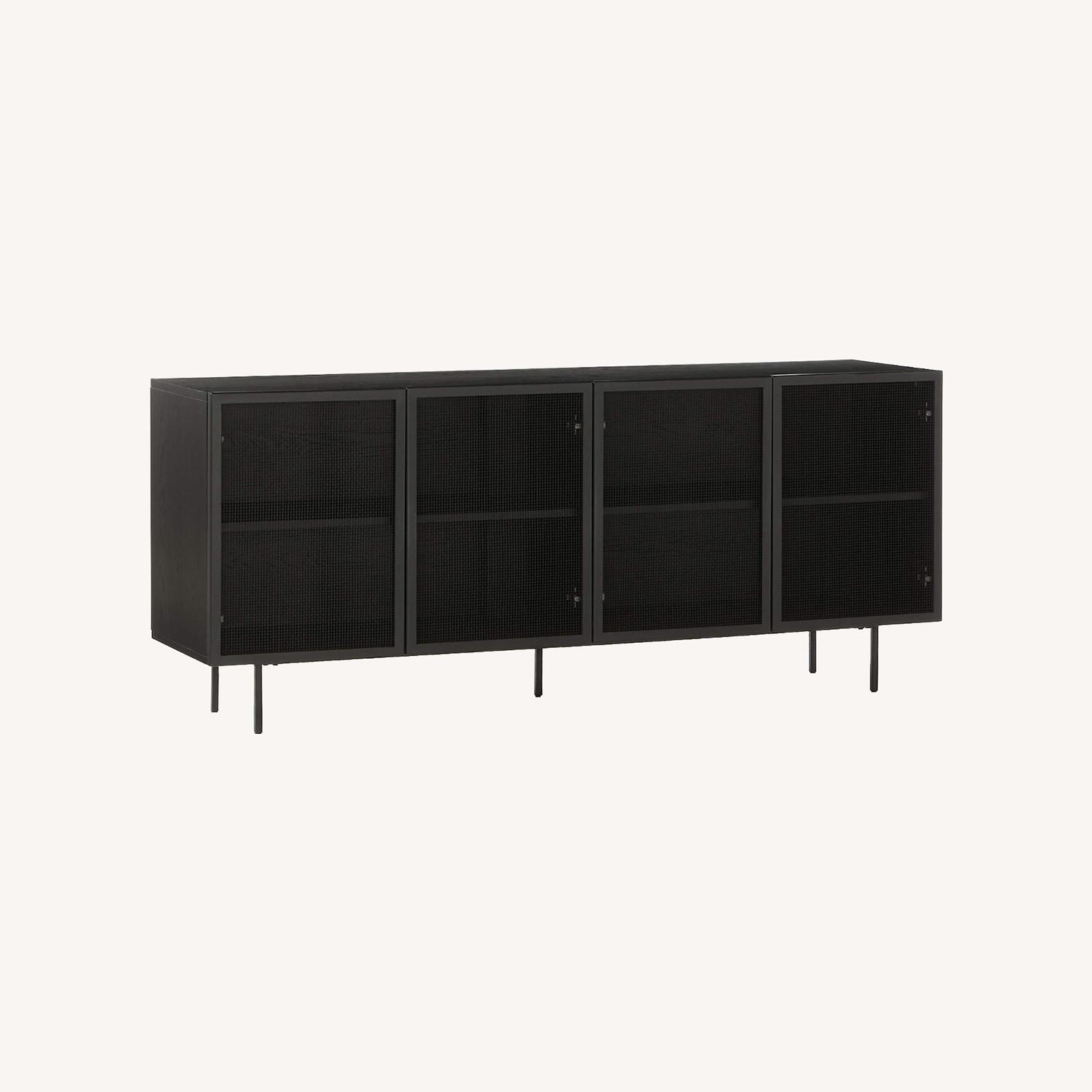 CB2 Trace 71" Black Wire Mesh Credenza - image-0