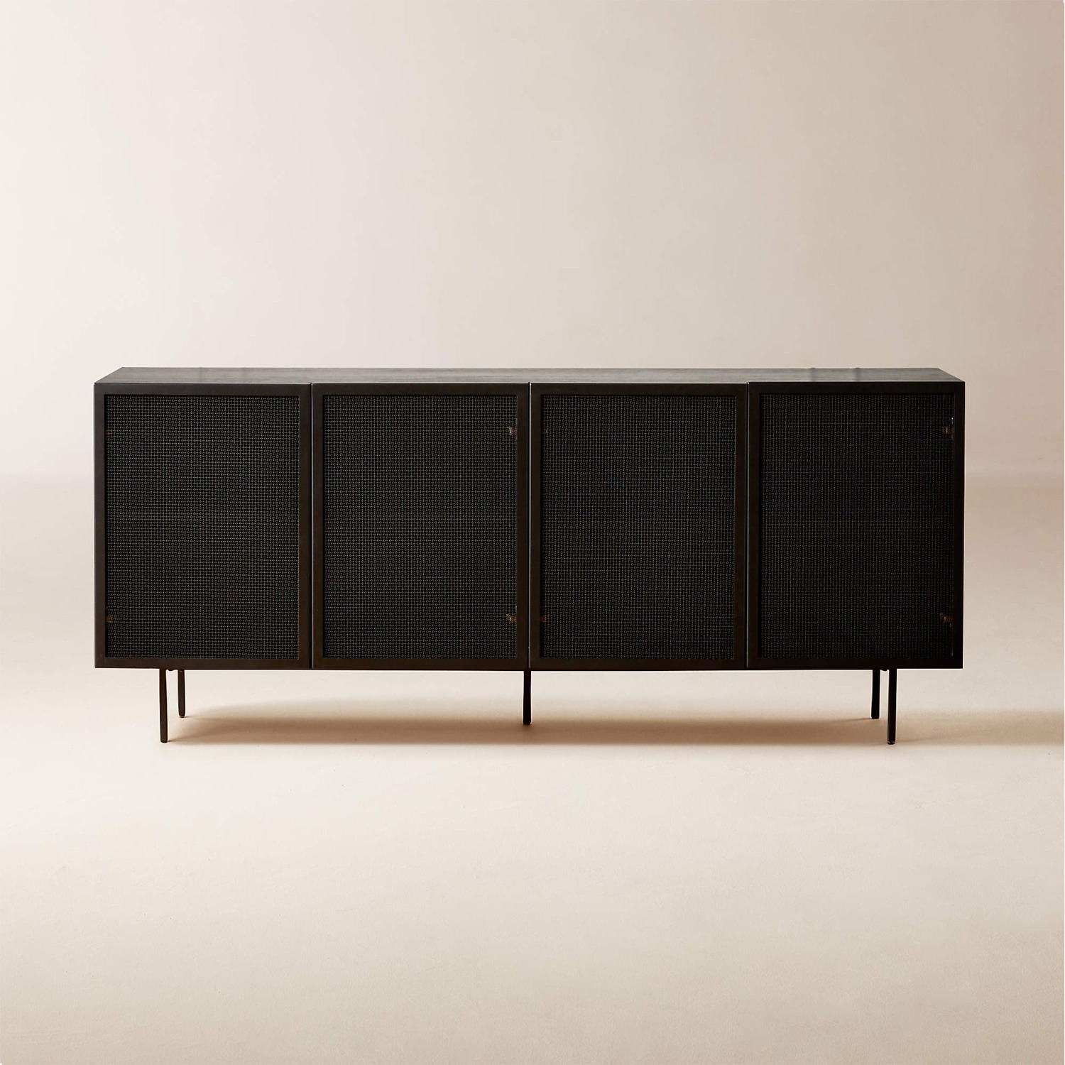 CB2 Trace 71" Black Wire Mesh Credenza - image-3